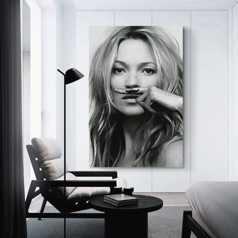 English Supermodel Kate Moss LIFE IS A JOKE Art Poster-denoise