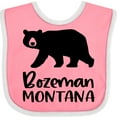 thumbnail image 3 of Inktastic Bozeman, Montana Black Bear Silhouette Boys or Girls Baby Bib, 3 of 4