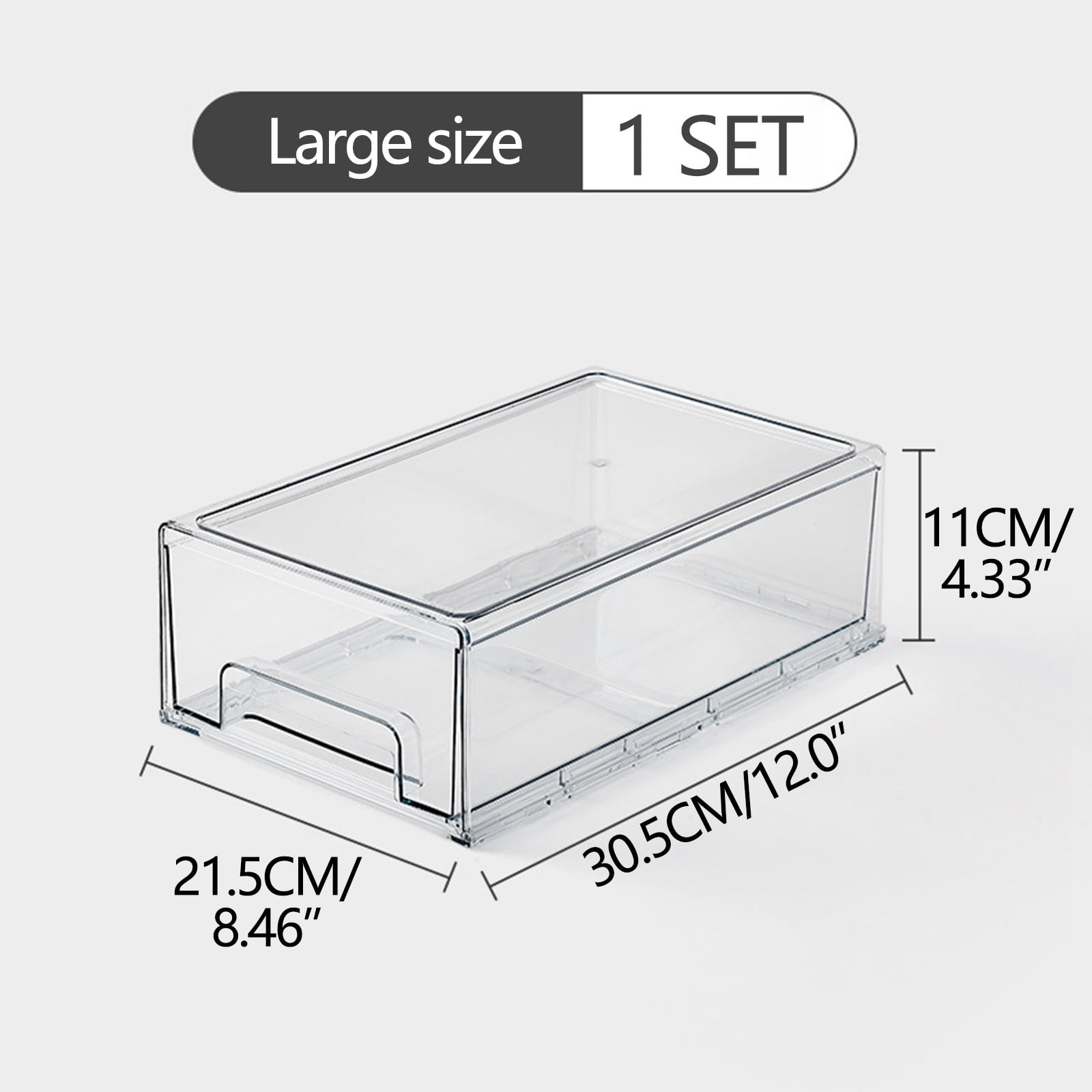 Yika Kitchen Refrigerator Storage Box, Drawer Type Preservation Box, Refrigerator Multi-layer Food Sorting Box