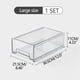 thumbnail image 5 of Caja organizadora para refrigerador, 1 unidad, tipo cajón, contenedor apilable de material transparente para despensa organizada (blanco)., 5 of 8
