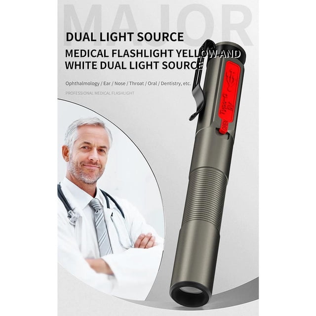 Lámpara Emergencia Médica LED Linterna Pluma Clip Luz Antorcha Primeros Auxilios Trabajo Luces
