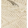 thumbnail image 4 of LR Home Small Over-tufted Geometric Indoor Round Pouf, Cream/Gray, 18" x 18" x 14", 4 of 7