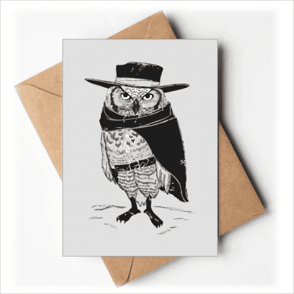 Owl Bird Personification Animal Greeting Cards You are Invited Invitations