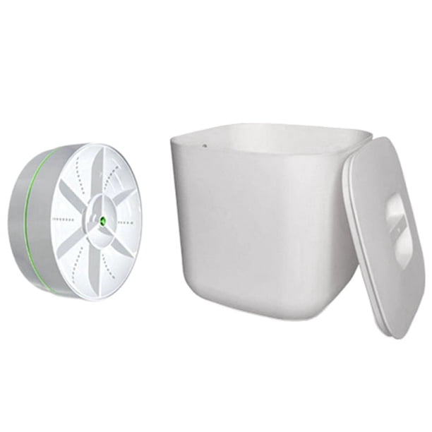 Mini lavadora portátil USB con turbina giratoria para lavar platos, calcetines, ropa interior, viajes y hogar, color blanco