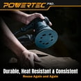 thumbnail image 3 of POWERTEC PRO 50PK 5" Hook and Loop Sanding Disc,40/60/80/120/220 Grit Ceramic Sandpaper for 5 & 8 Hole Random Orbital Sanders & 25PK 5" 8 Hole Sanding Disc-Automotive,Paint,Metal,Woodworking, 45302CN, 3 of 9