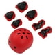 thumbnail image 3 of Juego de 7 piezas de casco de seguridad para niños, rodilleras, coderas y equipo de protección transpirable para montar y patinar, color rojo, 3 of 15