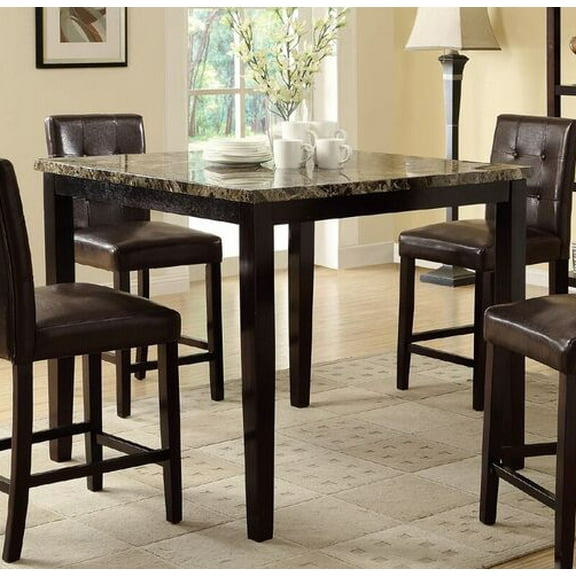 Simple Relax Counter Height Table With Faux Marble Top