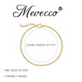 thumbnail image 5 of MEVECCO 18k Vacuum Gold Plated Dainty Cut Flat O Bracelet for Women and Men, 5 of 6