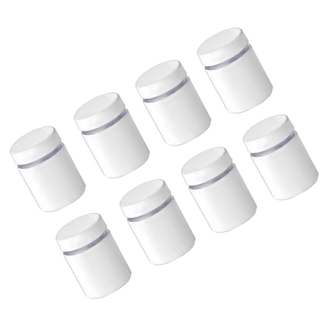 Monstrate 8 unids/set espaciadores de vidrio inoxidable-fáciles de instalar y antioxidantes para paneles de vidrio Panel de señalización Decoración del hogar blanco 19*25mm