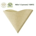 thumbnail image 1 of Labymos 100pcs/set V-Shape Drip Paper Wooden Organic Coffee Powder Filter Paper Drip Coffee Pot Filter, 1 of 8