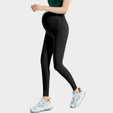 Joau Women's Maternity Leggings Over The Belly Bump Active Pants Buttery Soft Workout Yoga Tights Pants Pregnancy Pants Activewear