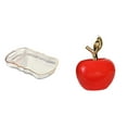 thumbnail image 1 of Bandeja de almacenamiento,Bandeja rectangular para servir,bandeja para postres y frutas de cocina,Estatua,Escultura de fruta artificial,estatua y artesanía,Colección de figuras de cerámica, 1 of 8