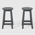 thumbnail image 5 of WestinTrends Malibu 24" HDPE Outdoor Patio Round Counter Height Bar Stool Set of 2, Gray, 5 of 7