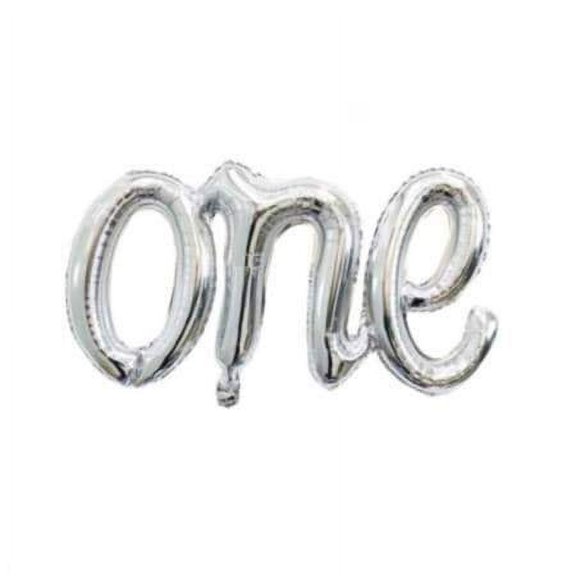 16" Script "One" Cursive Balloon Letters