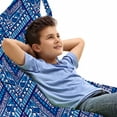 thumbnail image 1 of Blue Paisley Lounger Chair Bag, Classic Geometry of Triangles and Buta Motif Sketch in Blue Tones, High Capacity Storage with Handle Container, Lounger Size, Sky Blue Cobalt Blue, by Ambesonne, 1 of 5