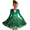 thumbnail image 1 of RXMEKW Robe Patineuse de Noël Imprimée pour Filles à Manches Longues à Col Rond Robe Tournoyante pour Récital et Fête pour les Fêtes, l'École et les Festivals, 1 of 5