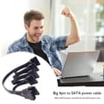 thumbnail image 4 of Sywqhk Molex 4 pines macho 1 a 5 SATA 15 pines hembra disco duro cable de alimentación 30 pulgadas, 4 of 9