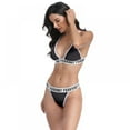 thumbnail image 3 of Sexy Women Swimsuit  Two-Piece Halter Swimwear String Triangle Bikini Set Wet Suit, 3 of 8