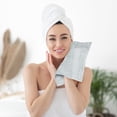 thumbnail image 3 of Unique Bargains Geometric Washcloths Set Cotton Bath Towels Low Lint Light Grey 4, 3 of 7