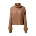 thumbnail image 4 of Comfortable Knit Sweater For Women Short High Neck Long Sleeves Ideal For Everyday Use In Different Sizes, 4 of 18