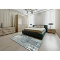 thumbnail image 5 of Ahgly Company Machine Washable Indoor Square Contemporary Grayish Turquoise Green Area Rugs, 4' Square, 5 of 7