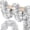 silver, variant on 5pcs Christmas Tinsel Garland,PET Flocked Garland with Wire Stem for Christmas Tree Decorations