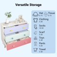 thumbnail image 7 of Garmic 3 Drawers Dresser Storage Cabinet Nightstand for Bedroom Living Room, Girls Room, Nursery, Closet, Apartment - Colorful, 7 of 7
