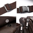 thumbnail image 4 of Riñonera de cuero para hombre, capa superior de piel de vaca, para exteriores, bandolera, bolso de pecho, bolso pequeño retro de cuero genuino para hombre, 4 of 6