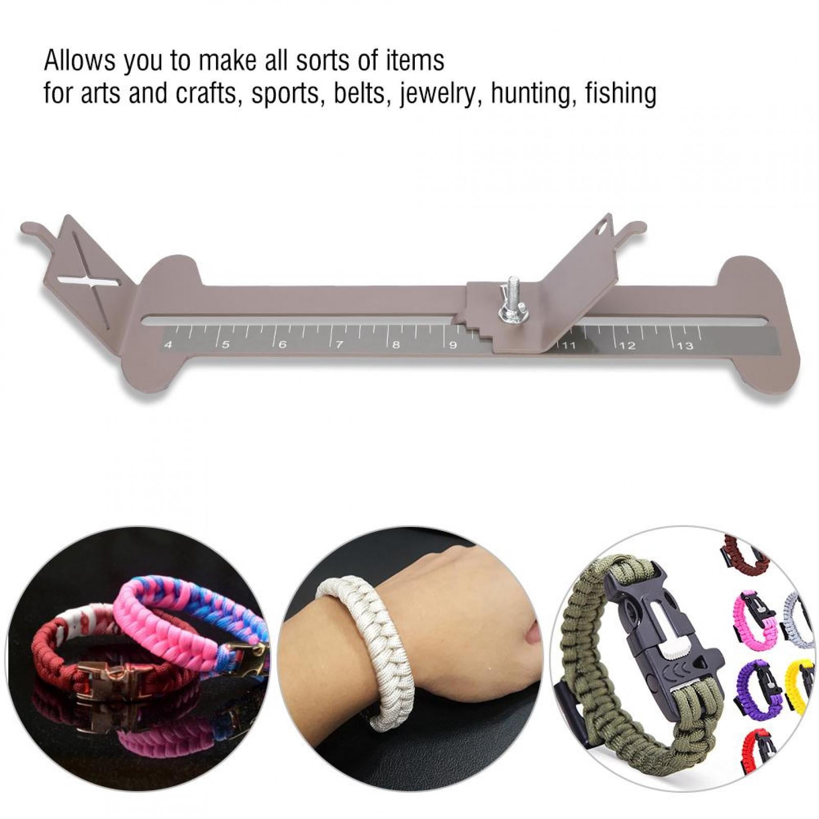 Knifun Paracord Jig,Paracord Bracelet Kit and Jig Set Adjustable Steel Frame with Hanks Free Buckles, Bracelet Jig Frame