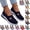 Dark Blue, variant on Mfakffe Orthopedic Shoes for Women Dressy Slip on Non Slip Mesh Sneakers Summer Walking Comfy Closed Toe Arch Support Shoes (Sky Blue)