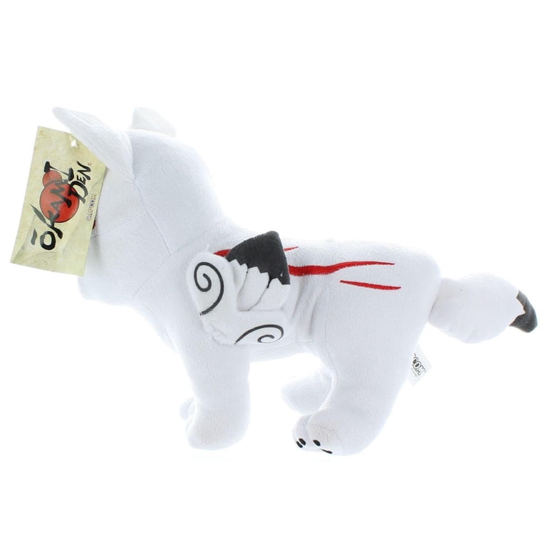 Multiverse Studio Okamiden Chibiterasu Plush Keychain - 4" Soft Celestial Wolf Puppy From Video Game | Officially Licensed
