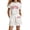White, variant on WOYY Girls Casual Summer Outfits Boston Print Short Sleeve T Shirt Shorts Set, Sizes 2-3T