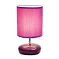 thumbnail image 2 of Creekwood Home 10.24" Purple Traditional Mini Round Rock Ceramic Table Lamp, 2 of 6