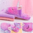 thumbnail image 2 of Rainbow Unicorn Slippers/Cute Fluffy Girls Slippers/Cozy Plush Indoor Outdoor Women Slippers/Best Unicorn Gifts, 2 of 6