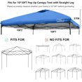 thumbnail image 7 of KAMPKEEPER 10x10 Pop Up Canopy Tent Top Replacement Cover Roof with Air Vent, Polyester UV 30 Waterproof for Outdoor Garden Patio Pavilion Sun Shade(Top Only) (Light Blue), 7 of 7