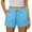 Light Blue, variant on High Waisted Cotton Shorts For Women Drawstring Elastic Waist Gym Shorts with Pockets Loose Casual Athletic Workout Clothes Light Blue