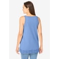 thumbnail image 2 of Woman Within Plus Size Lace-Trim V-Neck Tank, 2 of 6