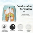 thumbnail image 3 of Logiee Corgi With Towel Ans Slice Cucumber Print Men's Swim Trunk,Quick Dry Board Shorts ,Men's Swim Trunks with Compression Liner, Bathing Suits with Pockets-Large, 3 of 6