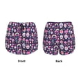 thumbnail image 5 of Lsque cute Skull rainbow mushroom Printed Women's Running Shorts with Liner Pockets,Elastic Quick Dry Workout Athletic Gym Yoga Shorts,Womens High Waist Shorts-Medium, 5 of 9