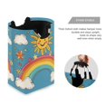 thumbnail image 3 of Yayeee Freestanding Laundry Hamper with Handle Collapsible Large Storage Basket for Clothes, Rainbow with Stars, 3 of 7