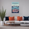 thumbnail image 5 of Retro Stockholm City Poster Vintage Swedish Tourism Wall Art for Home Canvas Poster, 5 of 8