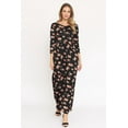 thumbnail image 4 of Eloges Women's 3/4 Sleeve Vintage Bouquet Floral Maxi Dress, 4 of 7