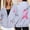 Grey, variant on KANG Women's Zip Up Hoodie Fleece Pullover Breast Cancer Awareness Month Long Sleeve Pocket Drawstring Casual Sweatshirt For Everyday Wear