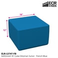thumbnail image 2 of SoftZone® 18in Cube Ottoman Junior - French Blue, 2 of 2