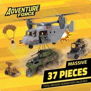 Adventure Force Giant Military Helicopter Play Set, 37 Pieces