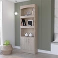 thumbnail image 2 of FM FURNITURE Durango 25"W 3-Shelf Modern Engineered Wood Bookcase in Light Gray, 2 of 7