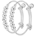 thumbnail image 4 of 2 pulseras ajustables para bebés niñas, pulseras tipo brazalete, joyería para bebés y niñas pequeñas, pulseras con cascabel, pulseras para bebés, brazaletes para niñas, joyería para bebés niñas, 4 of 7