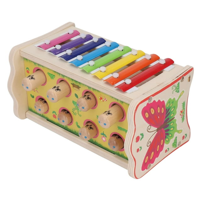 Wooden Hammering Pounding Toy, Stable Baby Musical Pounding Toy For Toddlers For Home