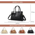 thumbnail image 5 of PU Leather Purses and Handbags for Women Classic Crocodile Print Work Satchel Stylish Tote Bag Commuter Shoulder Bags, 5 of 7