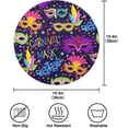 thumbnail image 2 of SKYSONIC Mardi Gras Round Placemats for Dining Table Non-Slip Heat-Resistant Polyester Table Mats Set of 6 Washable Table Mats for Kitchen Dining Table Decoration, 2 of 5